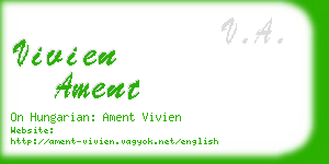 vivien ament business card